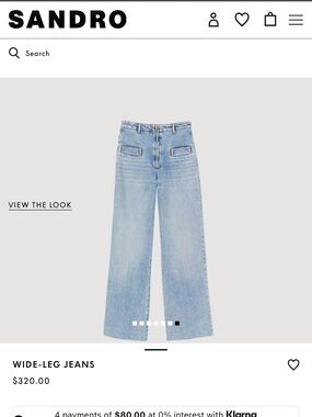 Sandro High-waisted Wide-Leg Jeans